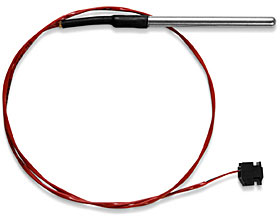 Stainless steel high temp (red) thermistor probe 0° to +150°C