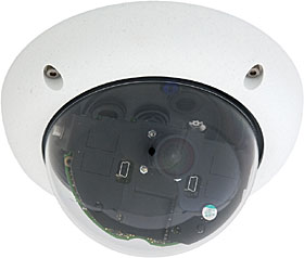 IP kamera dome černobílá, 640x480, PoE, f=4mm, 32MB flash, FTP, audio, IP65