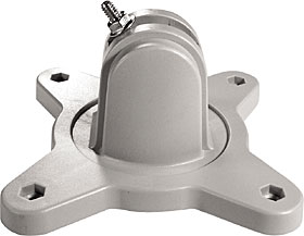 Adjustment mounting bracket for detector head or prism plate.