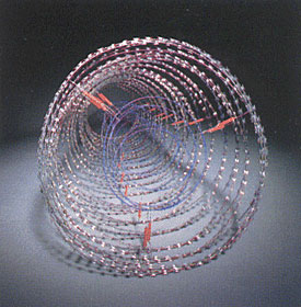 Medium barb galv. concertina with inner coil, diameter 73 cm, length max. 9 m
