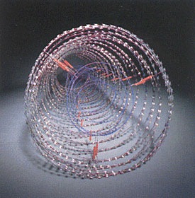Cievka žiletkového drôtu s detekciou, priemer vonk cievky 980mm, dĺžka max. 11 m