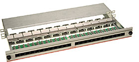 Patch panel LANmark-5 CAT5E 24xRJ45 UTP výsuvný