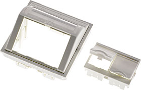 Modul 45x45 úhlový 2xRJ45 pro Snap-In RJ45, FO