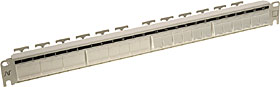Patch panel modulární 24xSnap-in 1U bílý nevýsuvný