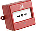Red conventional manual call point, NO/NC contact, IP66.