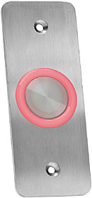 Piezo REX switch, narrow faceplate, relay, LED indication