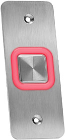 Piezo REX switch, narrow faceplate, relay, LED indication