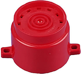 Red sounder, 32 tones, IP65, for front panel surface mount.