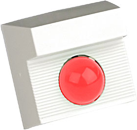 LED signalizácia, červená, bzučiak, plast kryt