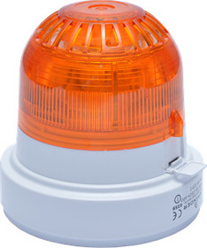 XPander sounder & beacon (amber) and mounting base (white)