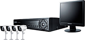 Sestava - 17" LCD monitor, DVR 4 vstupy, 500GB, 4x D/N kamera s IR