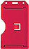 Rigid vertical multi-card holder, red