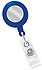 Round plastic clip-on badge reel White