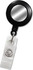 Round plastic clip-on badge reel Black