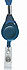 Lanyard with badge-reel and a clip, blue