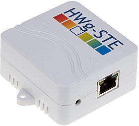 HWg-STE, IP teploměr s eth. rozhraním, obsahuje:HWg-STE, adaptér, čidlo 3m,CD,SW