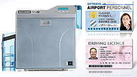 Retransfer ID card printer, single-sided for very high print load