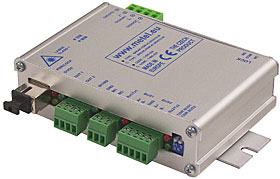 Vysílač pro přenos RS485(422) po optice, MM/SM, Box