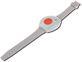 Bezdrôtové aktivačné alebo ovládacie tlačidlo v tvare hodiniek