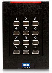 Contactless SIO-enabled reader with keypad for iClass/Mifare/DESFire cards