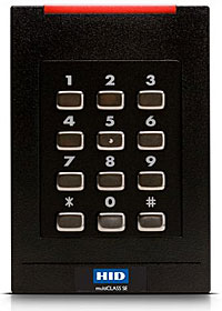 Contactless SIO-enabled reader with keypad for iClass/Mifare/DESFire cards