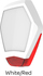 Plastový kryt šestihranný Odyssey X3,farebná kombinácia biely kryt/červený maják