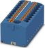 Push-In svorkovnica 500V/24A, 19 svoriek, vodiče prierez 0,14 až 4 mm2, modrá