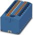 Push-In svorkovnica 500V/24A, 19 svoriek, vodiče prierez 0,14 až 4 mm2, modrá Push-In svorkovnica 500V/24A, 19 svoriek, vodiče prierez 0,14 až 4 mm2, modrá
