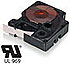 Kazeta s vinylovou bielou páskou č.18445, čierna tlač, dĺžka 5,5 m, šírka 19mm